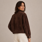 Women’s Suede Jacket with Front Pockets