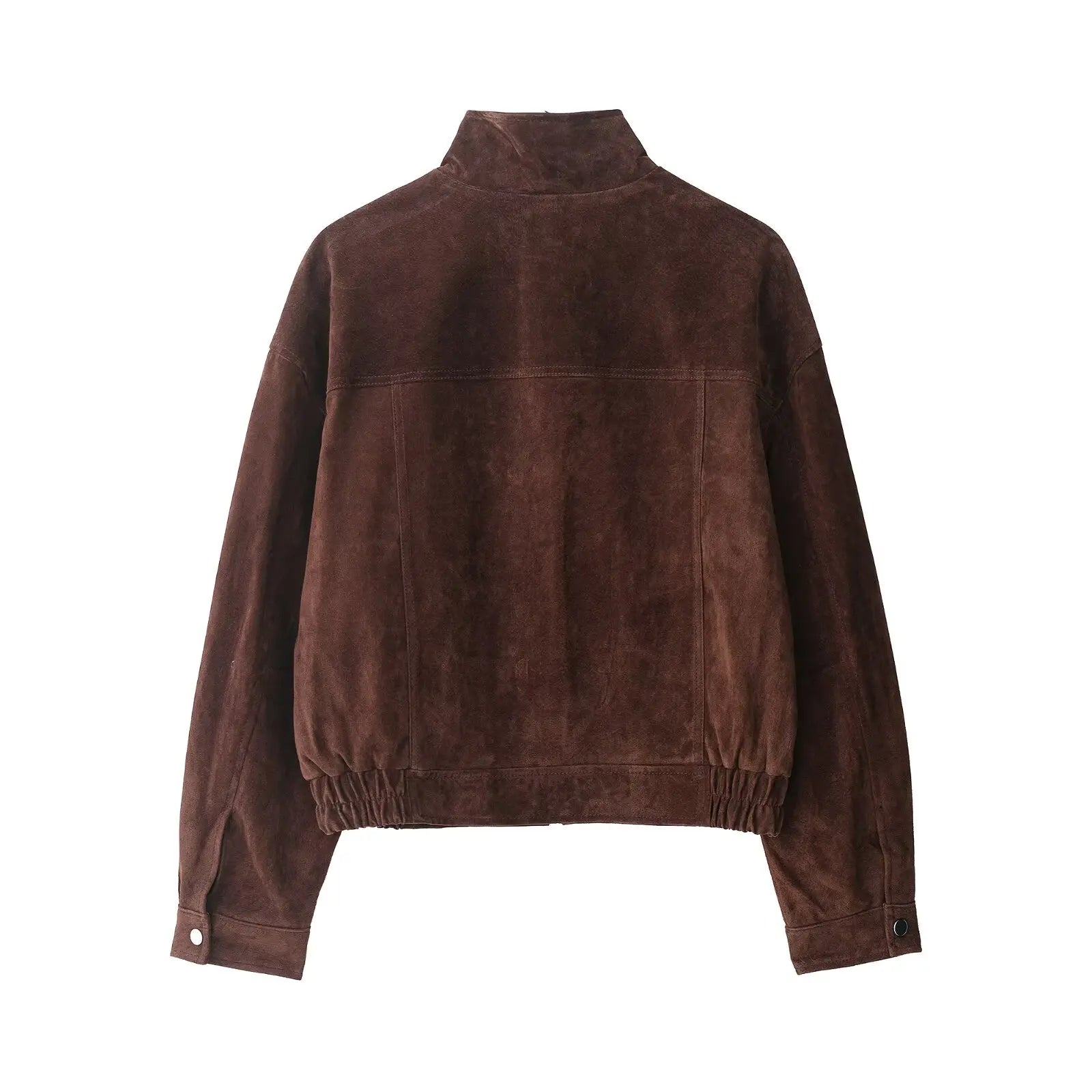 Women’s Suede Jacket with Front Pockets