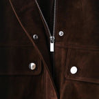 Women’s Suede Jacket with Front Pockets