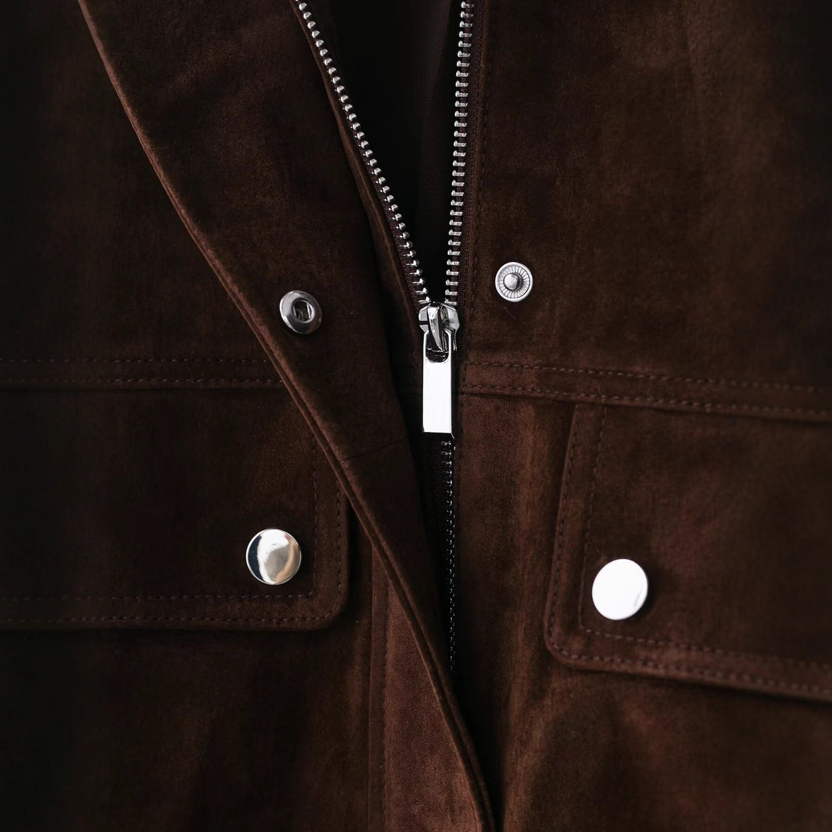 Women’s Suede Jacket with Front Pockets