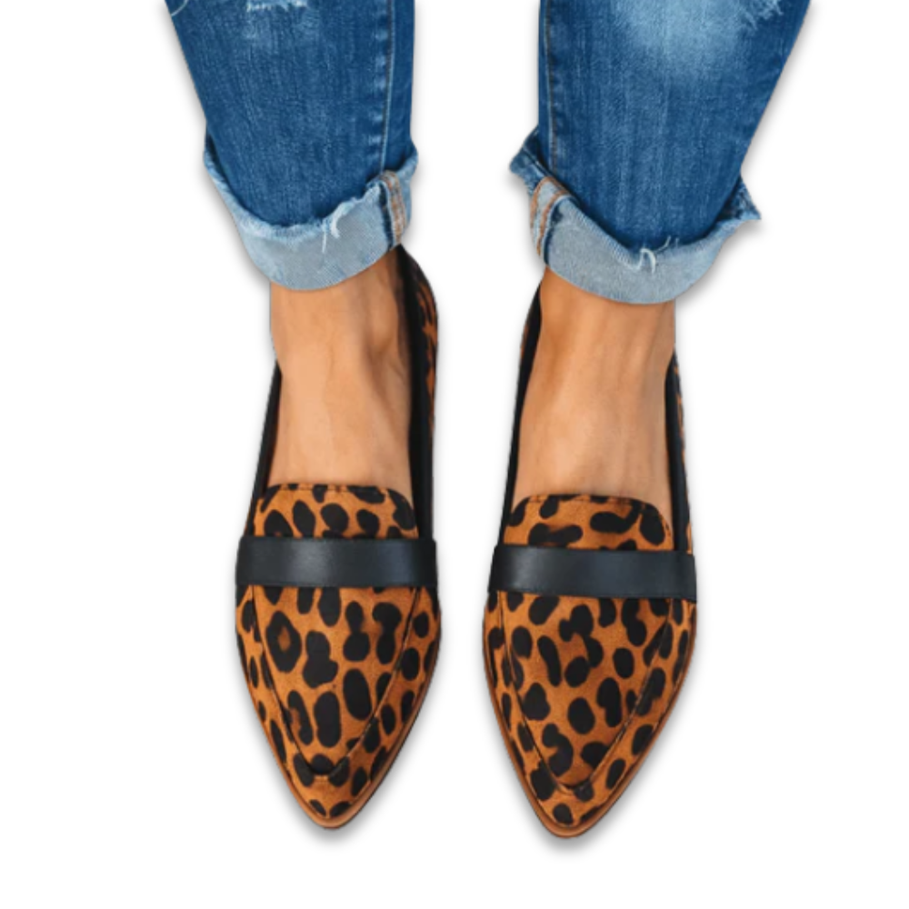 Women’s Suede Penny Loafers with Pointed Toe