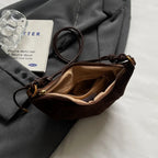 Women’s Suede Shoulder Crossbody Bag with Adjustable Strap