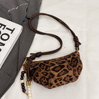 Women’s Suede Shoulder Crossbody Bag with Adjustable Strap
