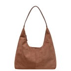 Women’s Suede Tote Bag with Zip Closure and Shoulder Strap