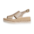 Women’s Summer Wedge Sandals with Textured Finish