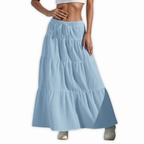Women’s Tiered Maxi Skirt with Drawstring Waist