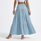 Women’s Tiered Maxi Skirt with Drawstring Waist