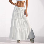 Women’s Tiered Maxi Skirt with Drawstring Waist