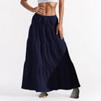 Women’s Tiered Maxi Skirt with Drawstring Waist