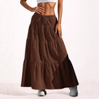 Women’s Tiered Maxi Skirt with Drawstring Waist