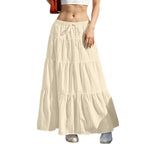 Women’s Tiered Maxi Skirt with Drawstring Waist