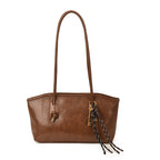 Women’s Vintage PU Leather Shoulder Bag with Long Straps