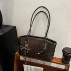 Women’s Vintage PU Leather Shoulder Bag with Long Straps