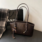 Women’s Vintage PU Leather Shoulder Bag with Long Straps
