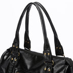 Women’s Vintage Shoulder Bag with Front Zip Pocket