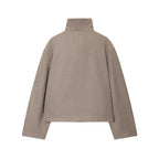 Women’s Warm High Collar Winter Jacket with Button Fastening