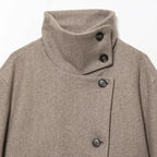 Women’s Warm High Collar Winter Jacket with Button Fastening
