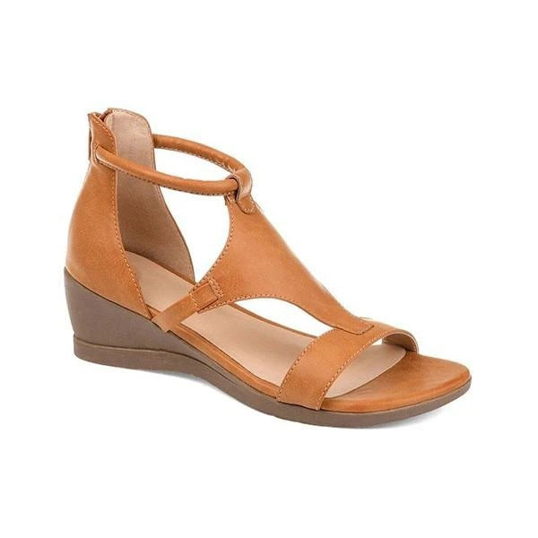 Women’s Wedge Sandals with T-Bar Strap