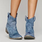 Women’s Western Ankle Cowboy Boots with Pointed Toe
