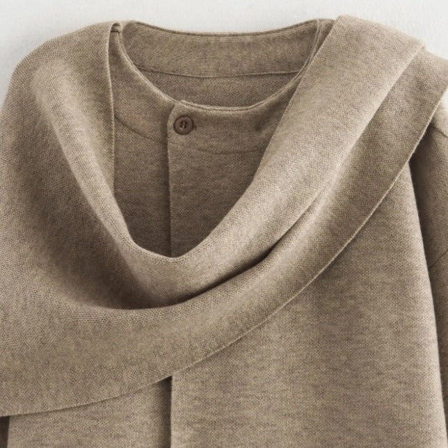 Women’s Winter Asymmetric Scarf Jacket