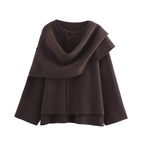 Women’s Winter Asymmetric Scarf Jacket