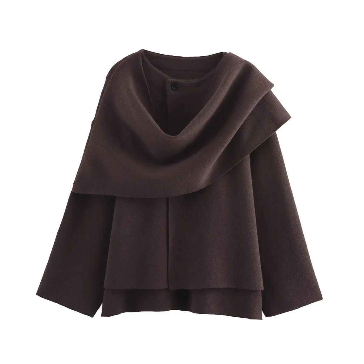 Women’s Winter Asymmetric Scarf Jacket