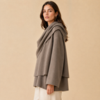Women’s Winter Asymmetric Scarf Jacket