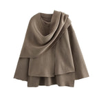 Women’s Winter Asymmetric Scarf Jacket